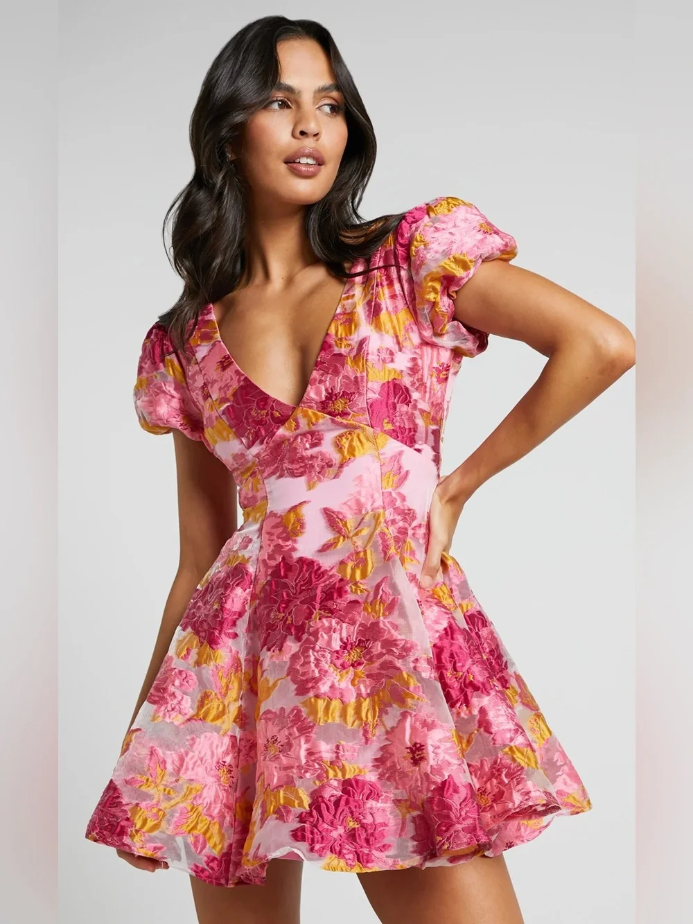 Showpo. | Dresses | Showpo Brailey Pink Floral Puff Sleeve Mini Dress Fit Flare Party Us 6 Cute | Poshmark Showpo. | Dresses | Showpo Brailey Pink Floral Puff Sleeve Mini Dress Fit Flare Party Us 6 Cute | Poshmark